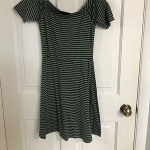 Black and Green Stripped Dress